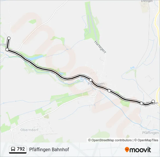 792 Bus Line Map