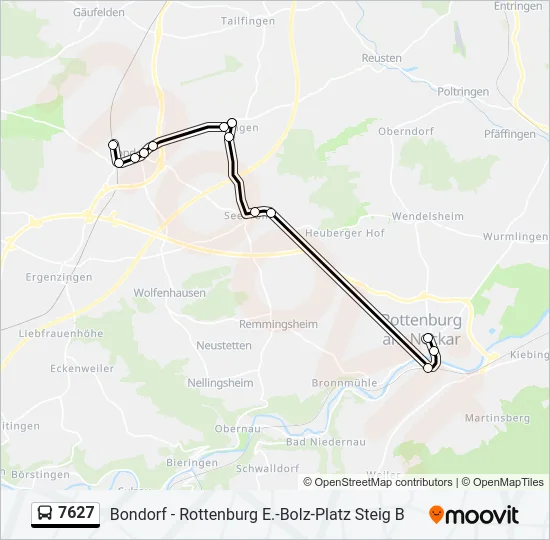 7627 Bus Line Map