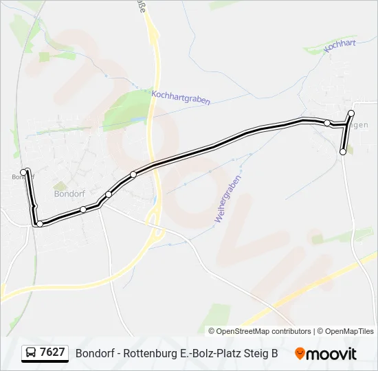 7627 Bus Line Map