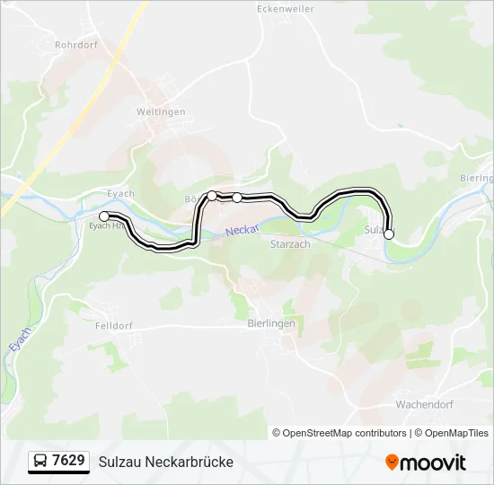 7629 Bus Line Map
