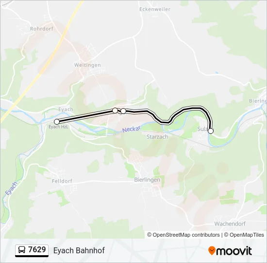 7629 Bus Line Map