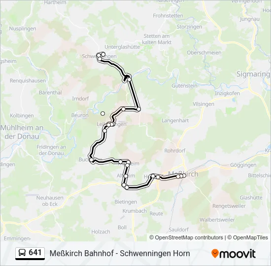 641 Bus Line Map