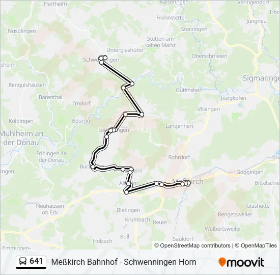 641 Bus Line Map