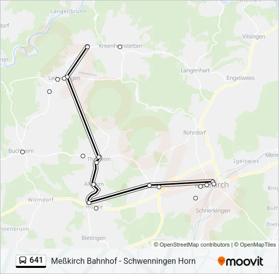 641 Bus Line Map