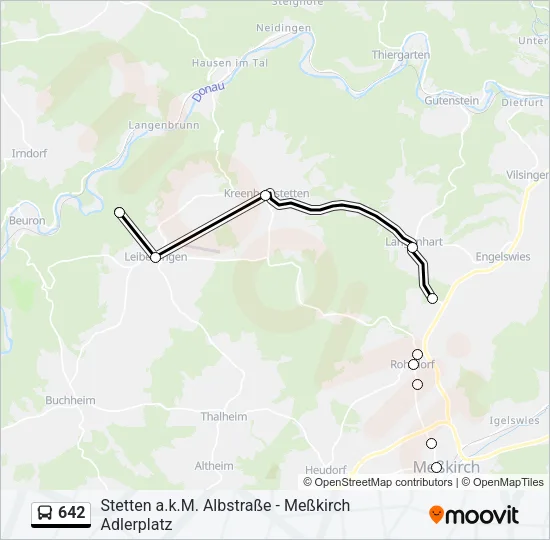 642 Bus Line Map