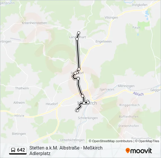 642 Bus Line Map
