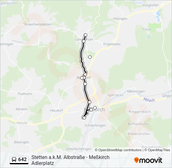 642 Bus Line Map