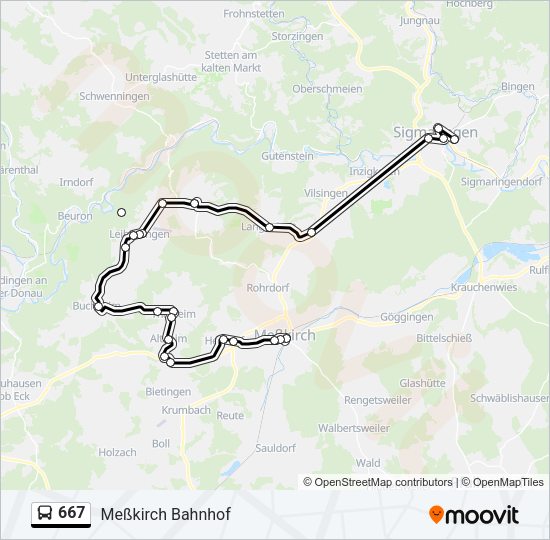 Автобус 667: карта маршрута