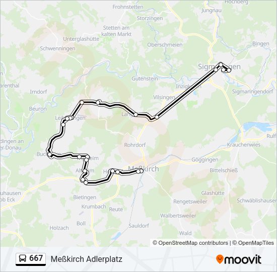 Автобус 667: карта маршрута