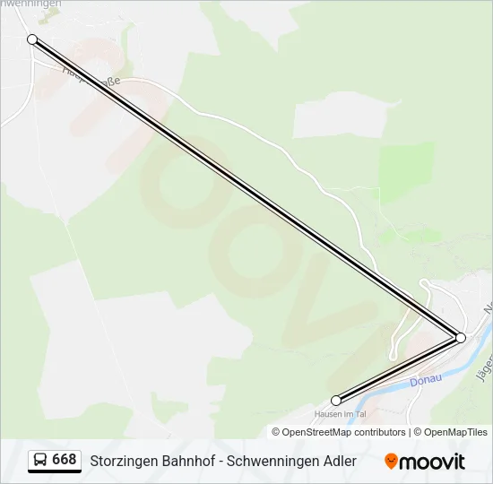 668 Bus Line Map