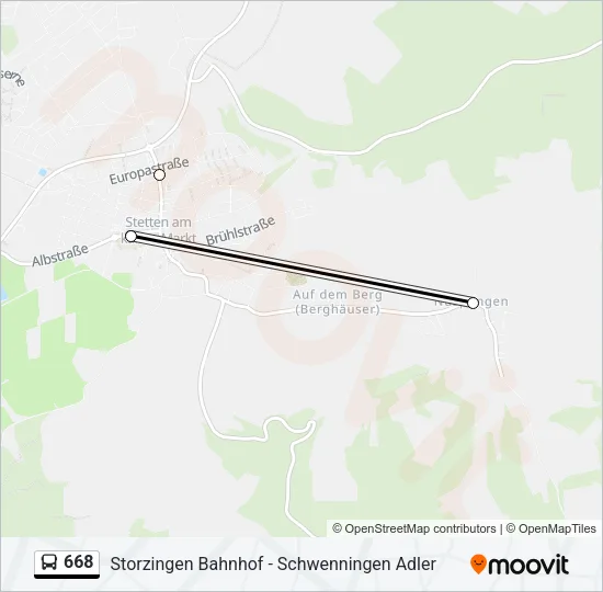 668 Bus Line Map