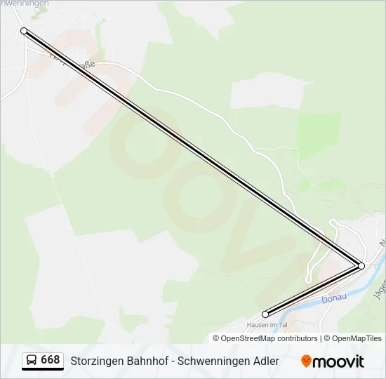 668 Bus Line Map