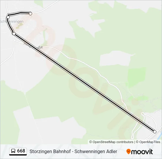 668 Bus Line Map