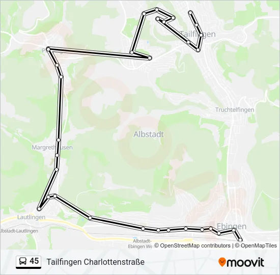 45 Bus Line Map