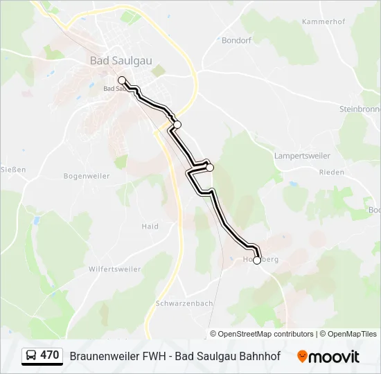 470 Bus Line Map