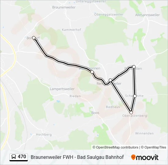 470 Bus Line Map