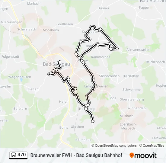 470 Bus Line Map