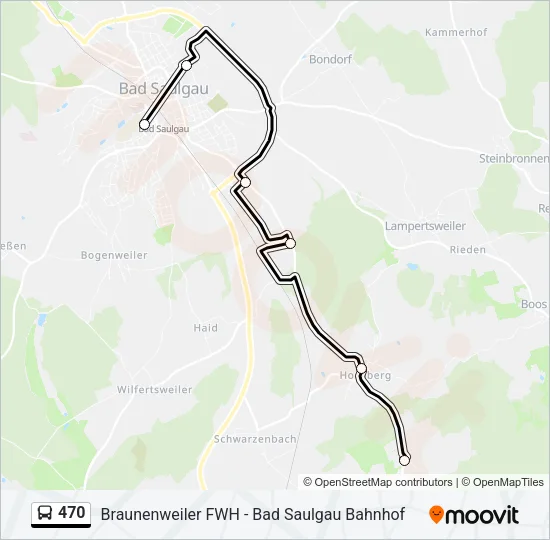 470 Bus Line Map