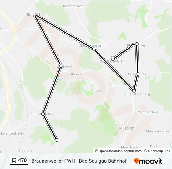 470 Bus Line Map