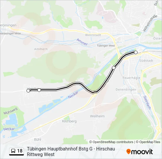 18 Bus Line Map
