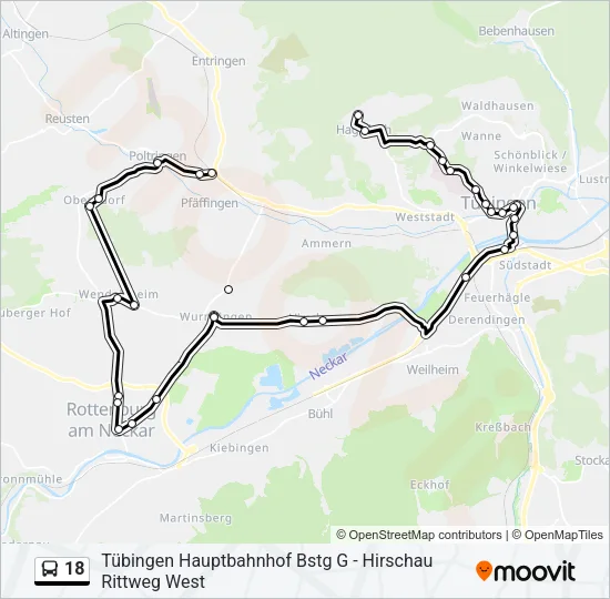 18 Bus Line Map