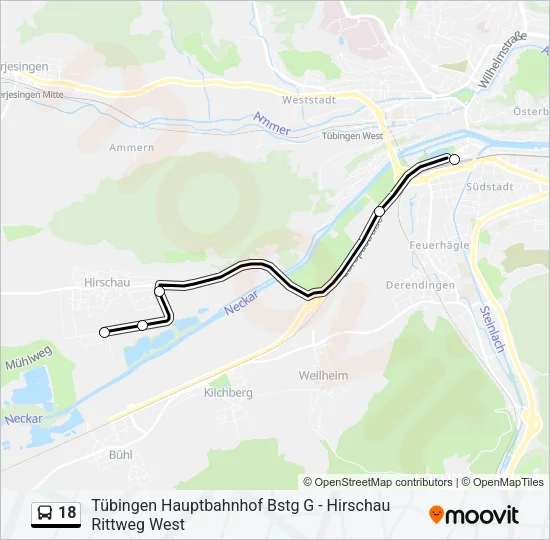 18 Bus Line Map