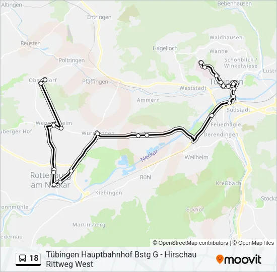 18 Bus Line Map