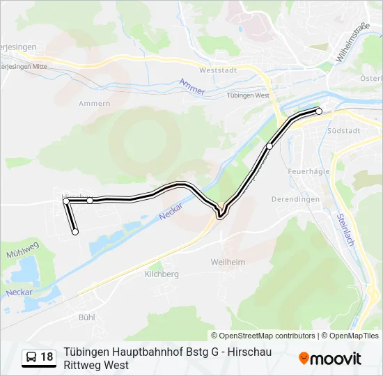 18 Bus Line Map
