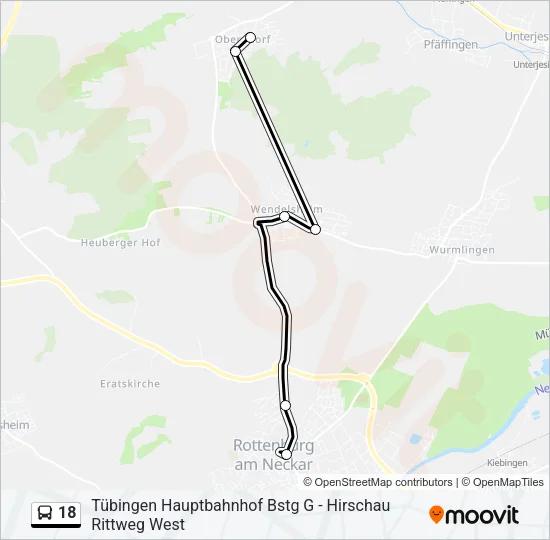18 Bus Line Map