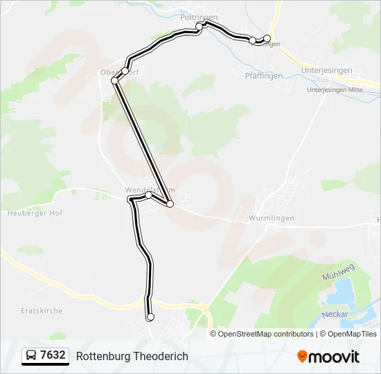 7632 Bus Line Map