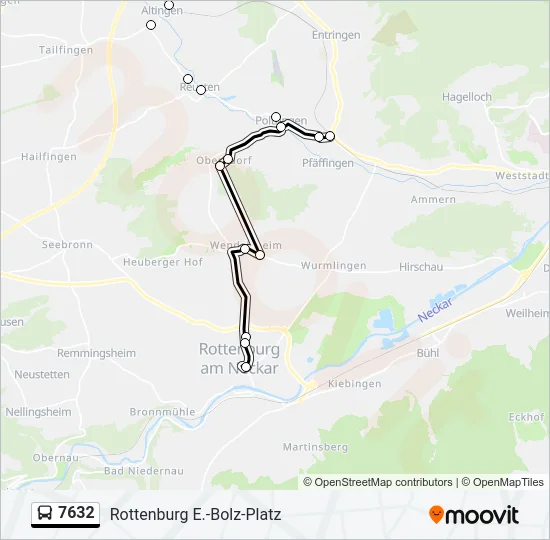 7632 Bus Line Map