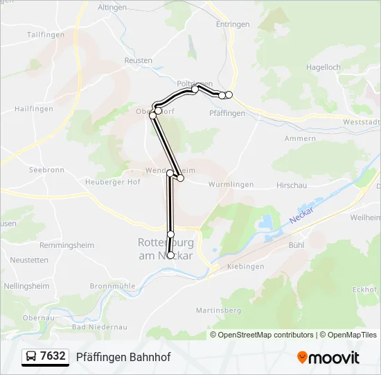 7632 Bus Line Map