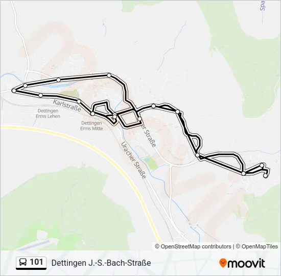 101 Bus Line Map
