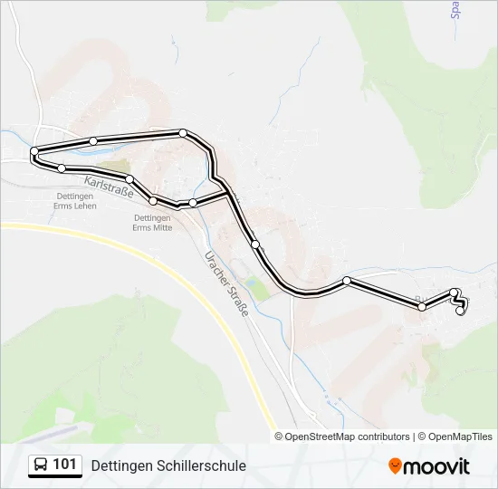 101 Bus Line Map