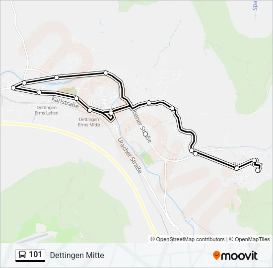 101 Bus Line Map