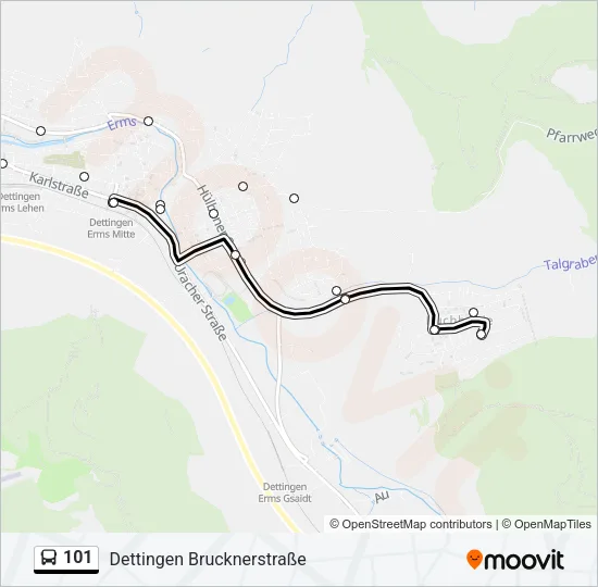 101 Bus Line Map