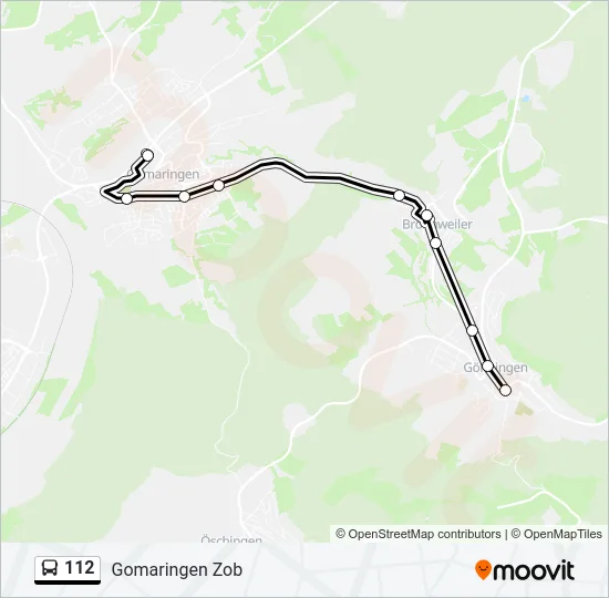 112 Bus Line Map