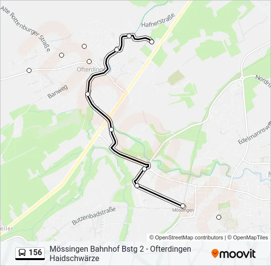 156 Bus Line Map