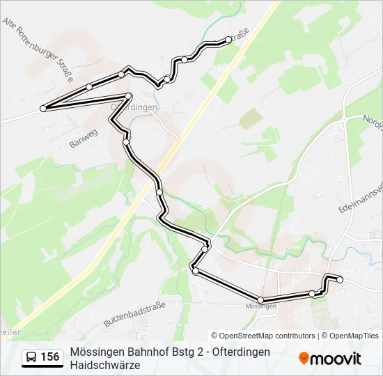 156 Bus Line Map
