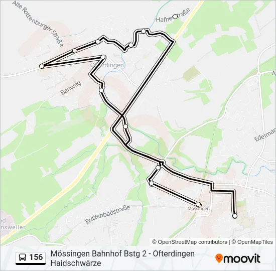 156 Bus Line Map
