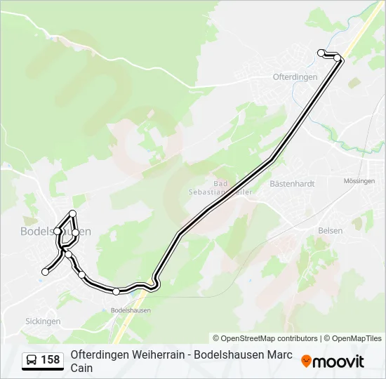 158 Bus Line Map