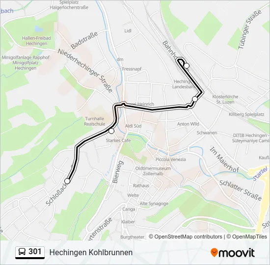 301 Bus Line Map