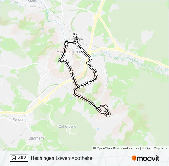 302 Bus Line Map