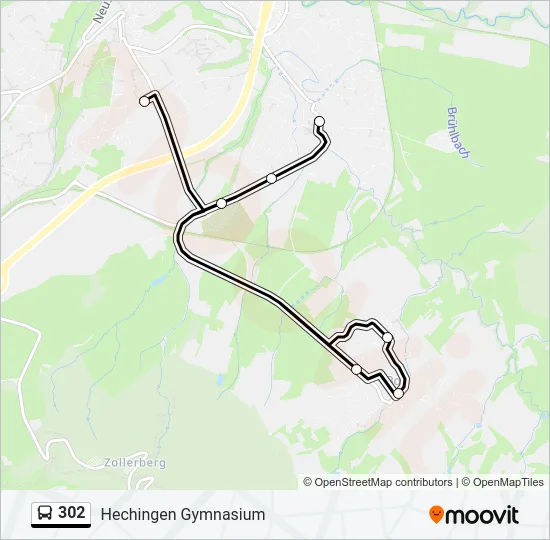 302 Bus Line Map