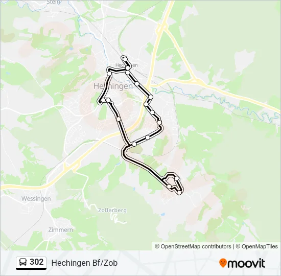 302 Bus Line Map
