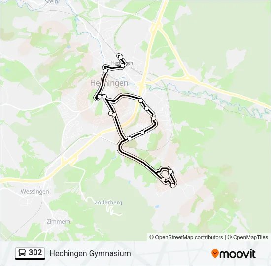 302 Bus Line Map