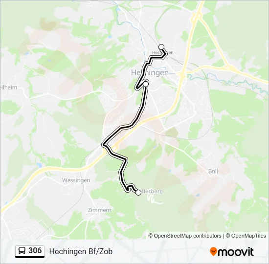 306 Bus Line Map