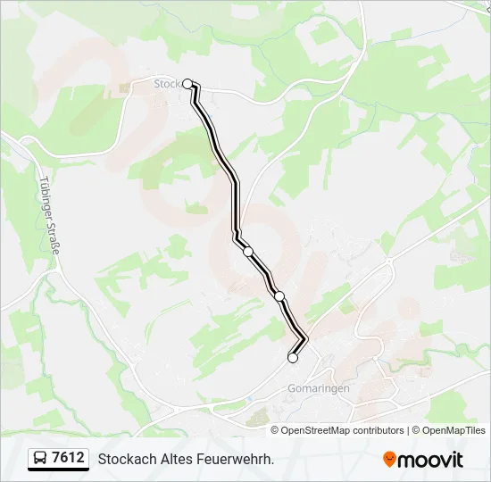 7612 Bus Line Map