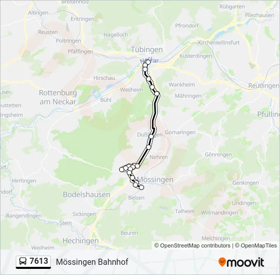 7613 Bus Line Map