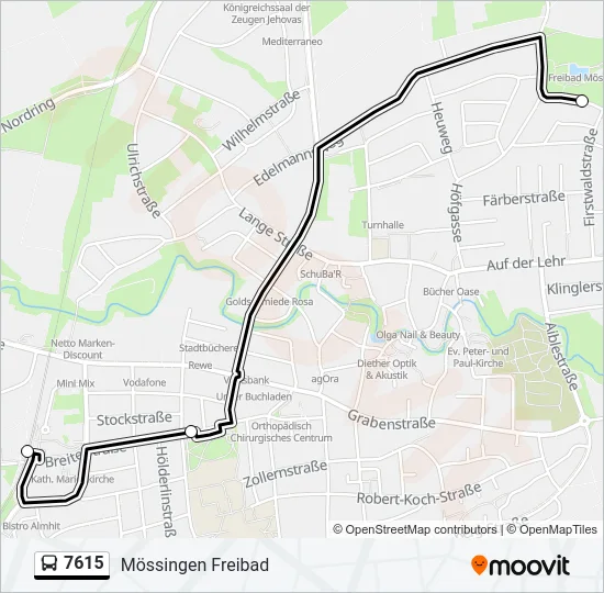 7615 Bus Line Map